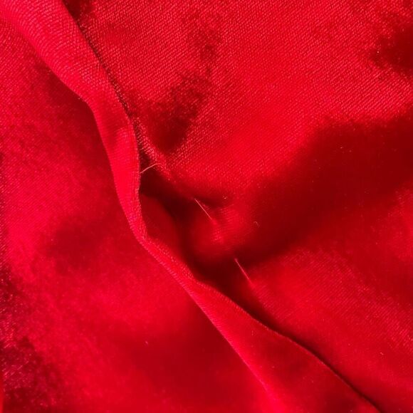 Vintage Henri Bendel Bulli e Pupe Red Velvet Midi Pencil Skirt XS - Picture 9 of 10